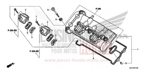 COUVERCLE DE CULASSE CBR600RAD de 2013